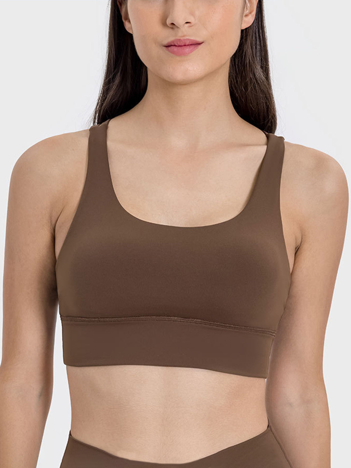 Crisscross Scoop Neck Active Bra