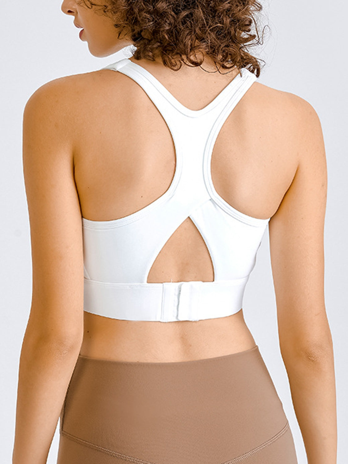 Double Take Square Neck Racerback Sports Bra