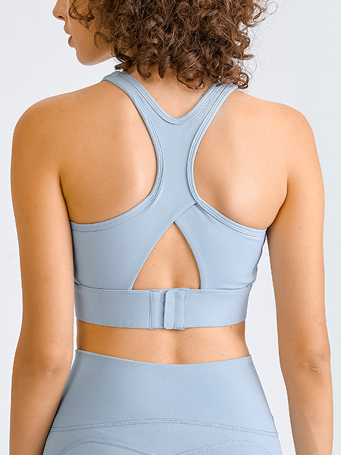 Double Take Square Neck Racerback Sports Bra