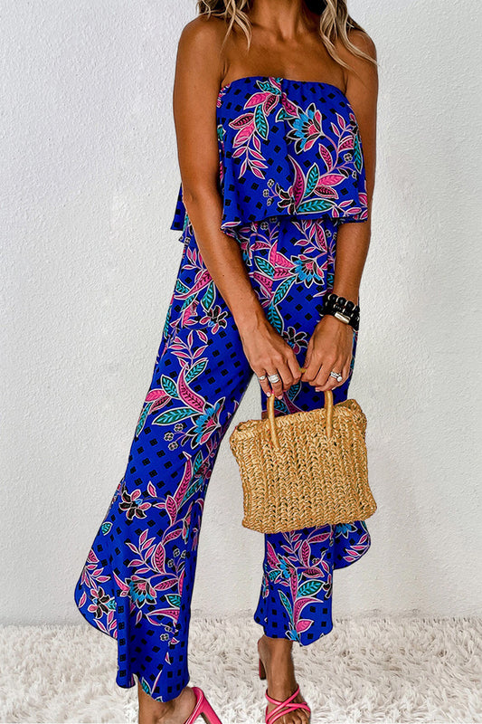 Printed Tube Jumpsuit