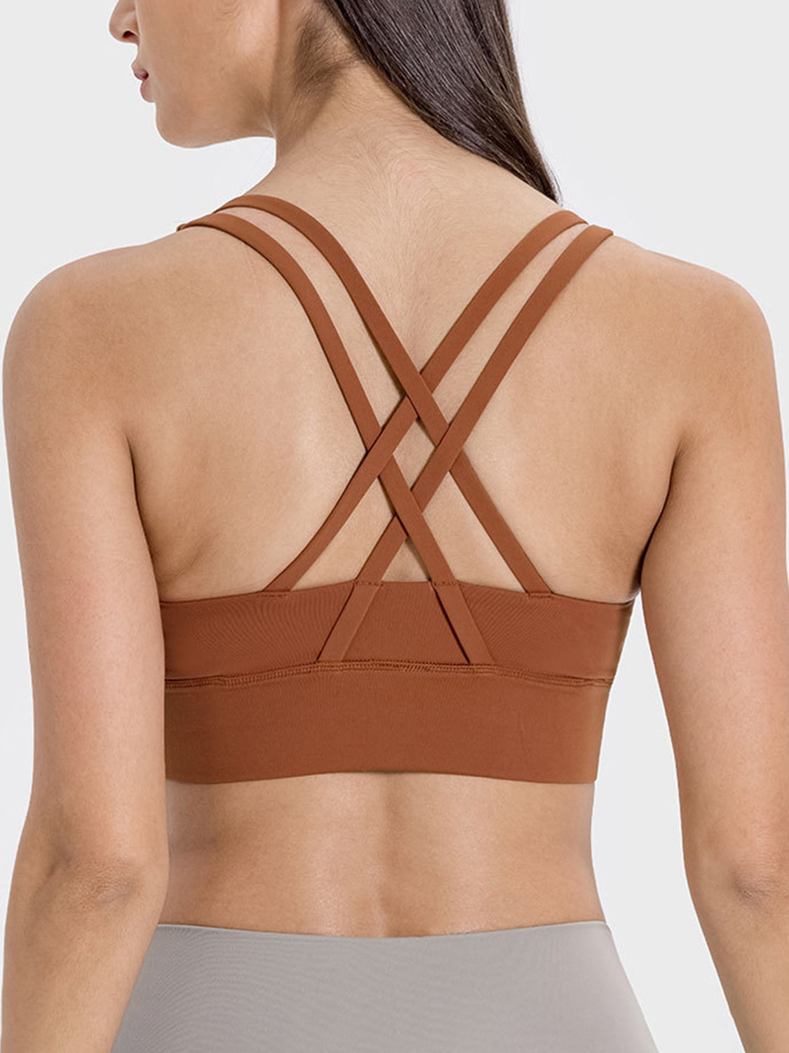 Crisscross Scoop Neck Active Bra