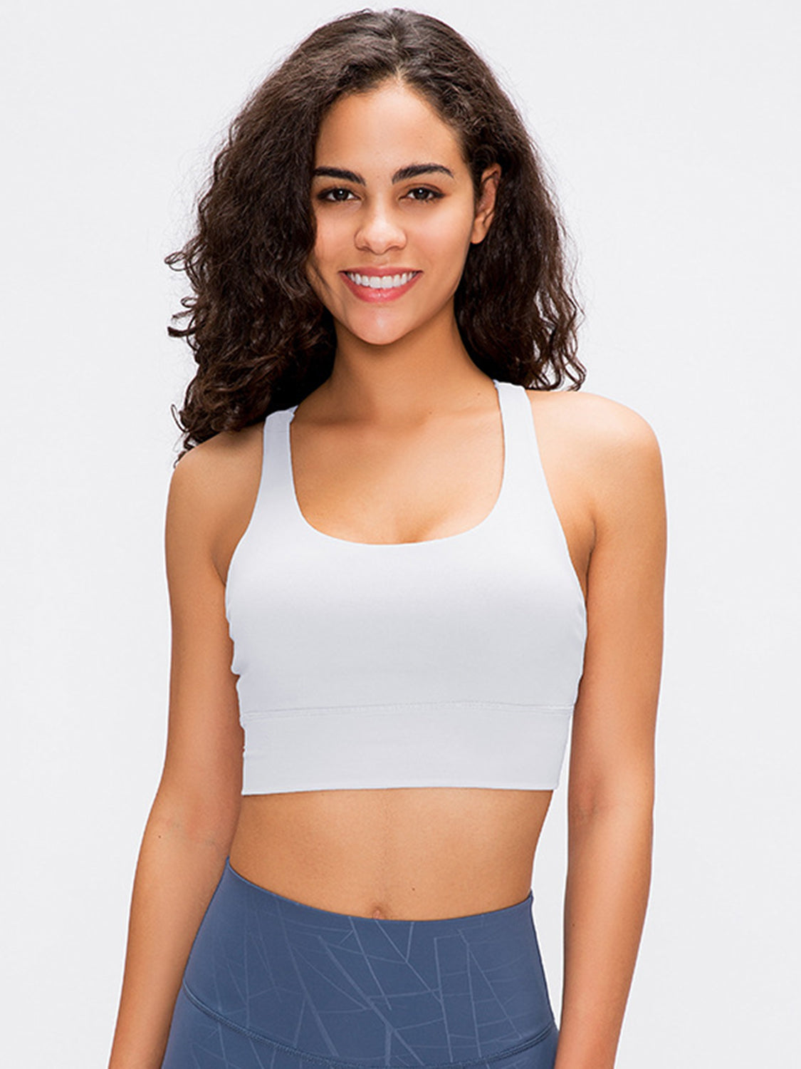 Crisscross Scoop Neck Active Bra