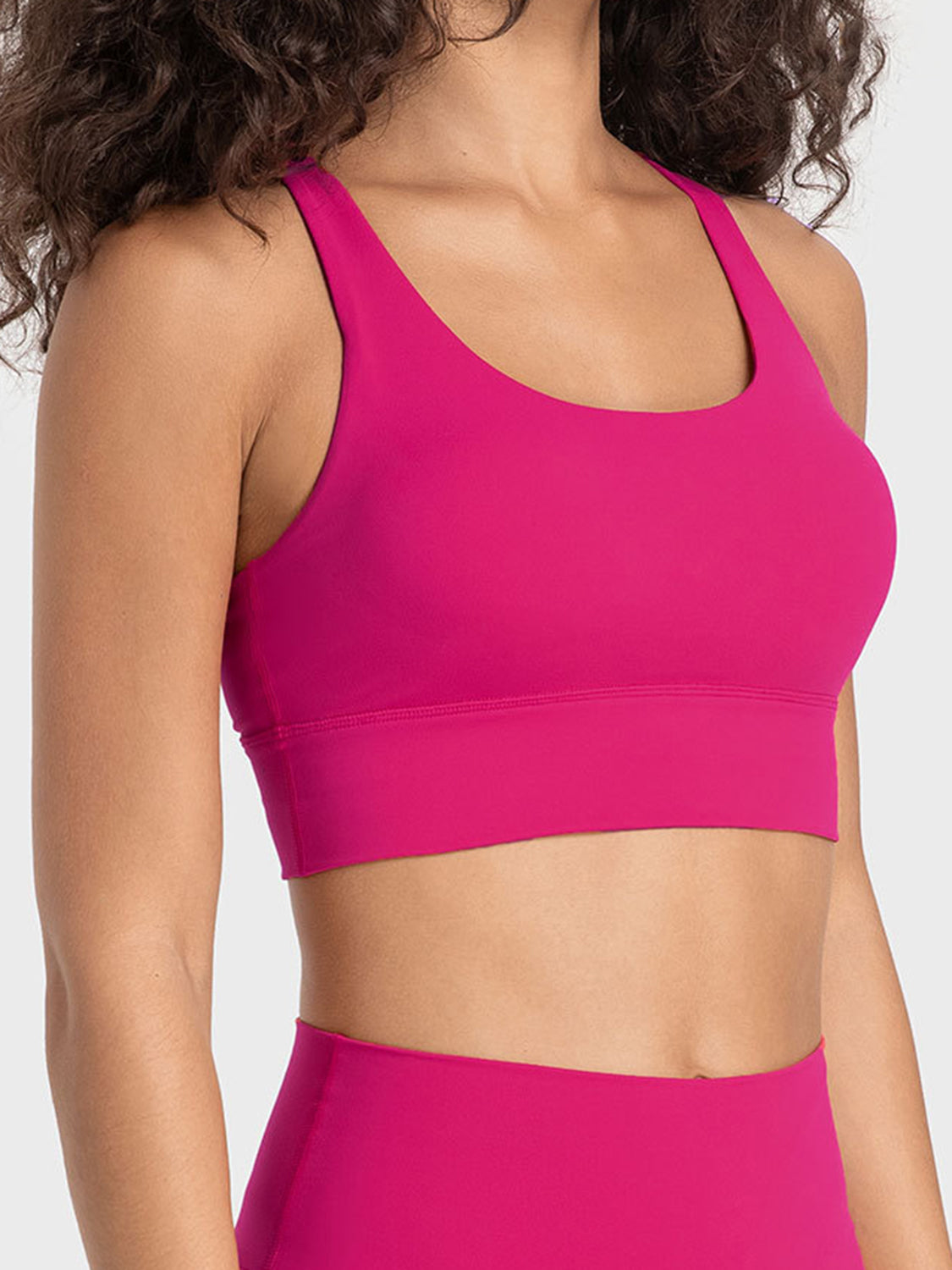 Crisscross Scoop Neck Active Bra