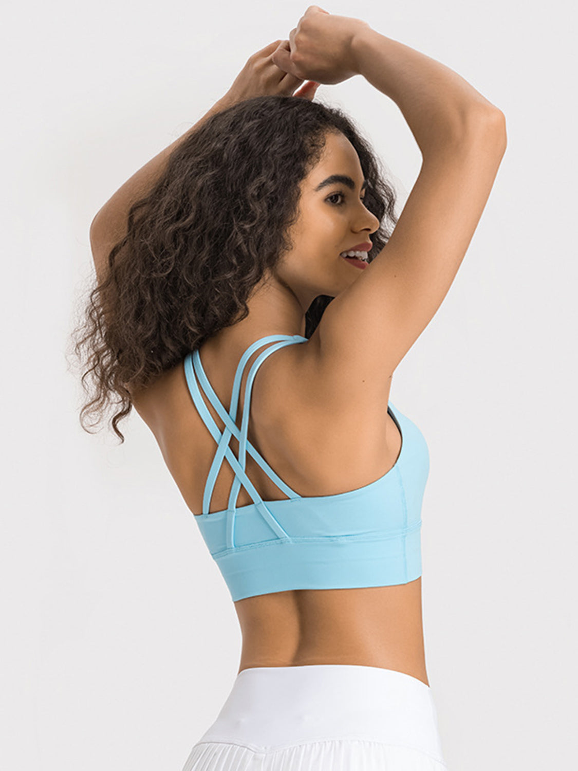 Crisscross Scoop Neck Active Bra