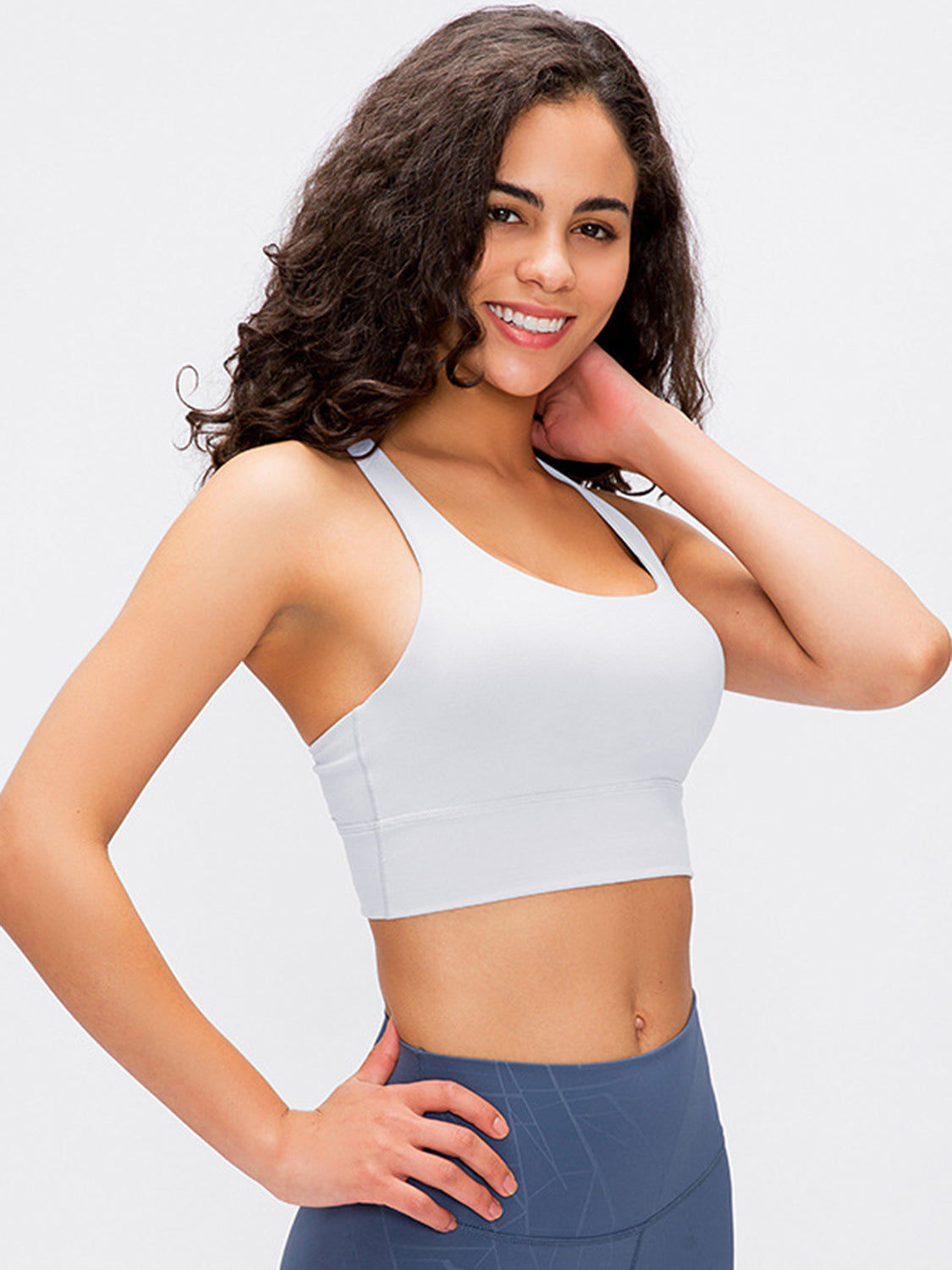 Crisscross Scoop Neck Active Bra