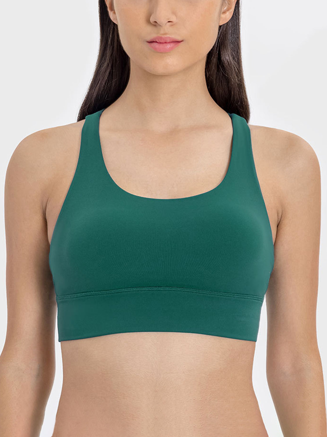 Crisscross Scoop Neck Active Bra